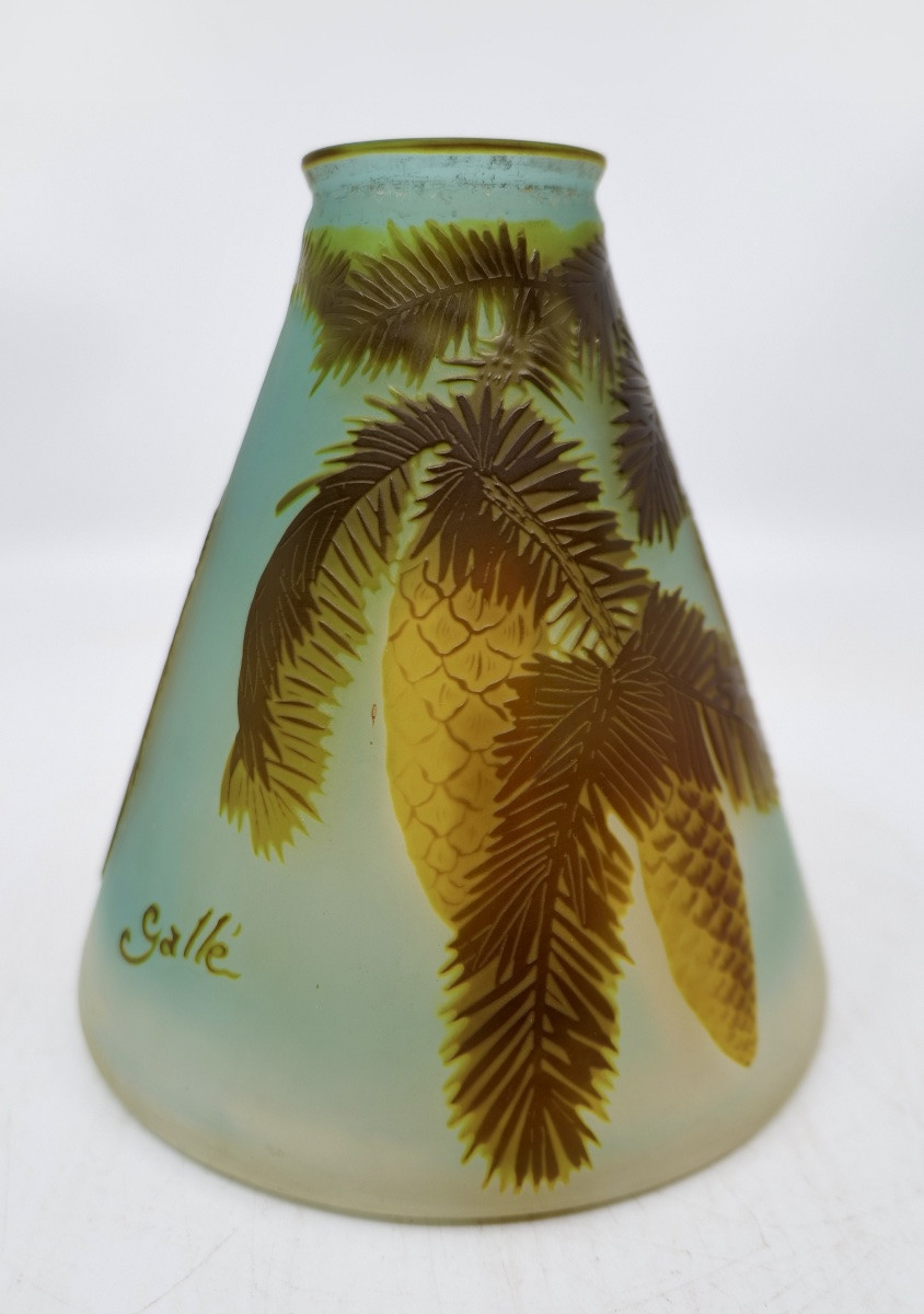 Emile Gallé (1846 - 1904) - Pine Cone Table Lamp - Nancy - Art Nouveau-photo-3