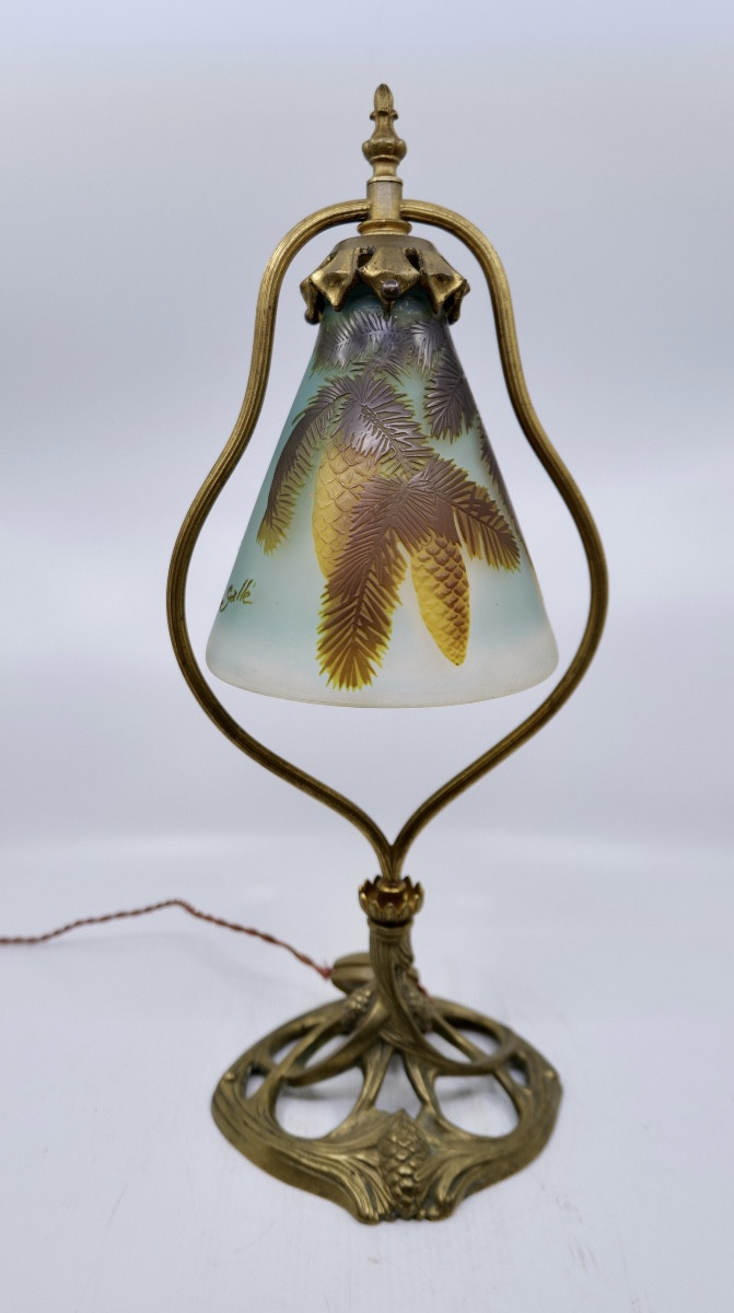 Emile Gallé (1846 - 1904) - Pine Cone Table Lamp - Nancy - Art Nouveau