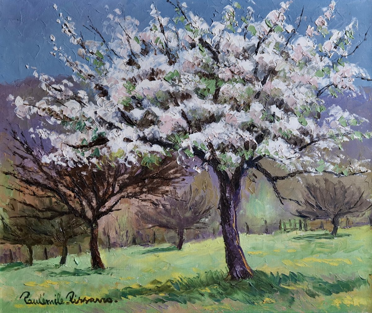 Paul Emile Pissarro (1884 - 1972)  "white Apple Tree" -photo-2