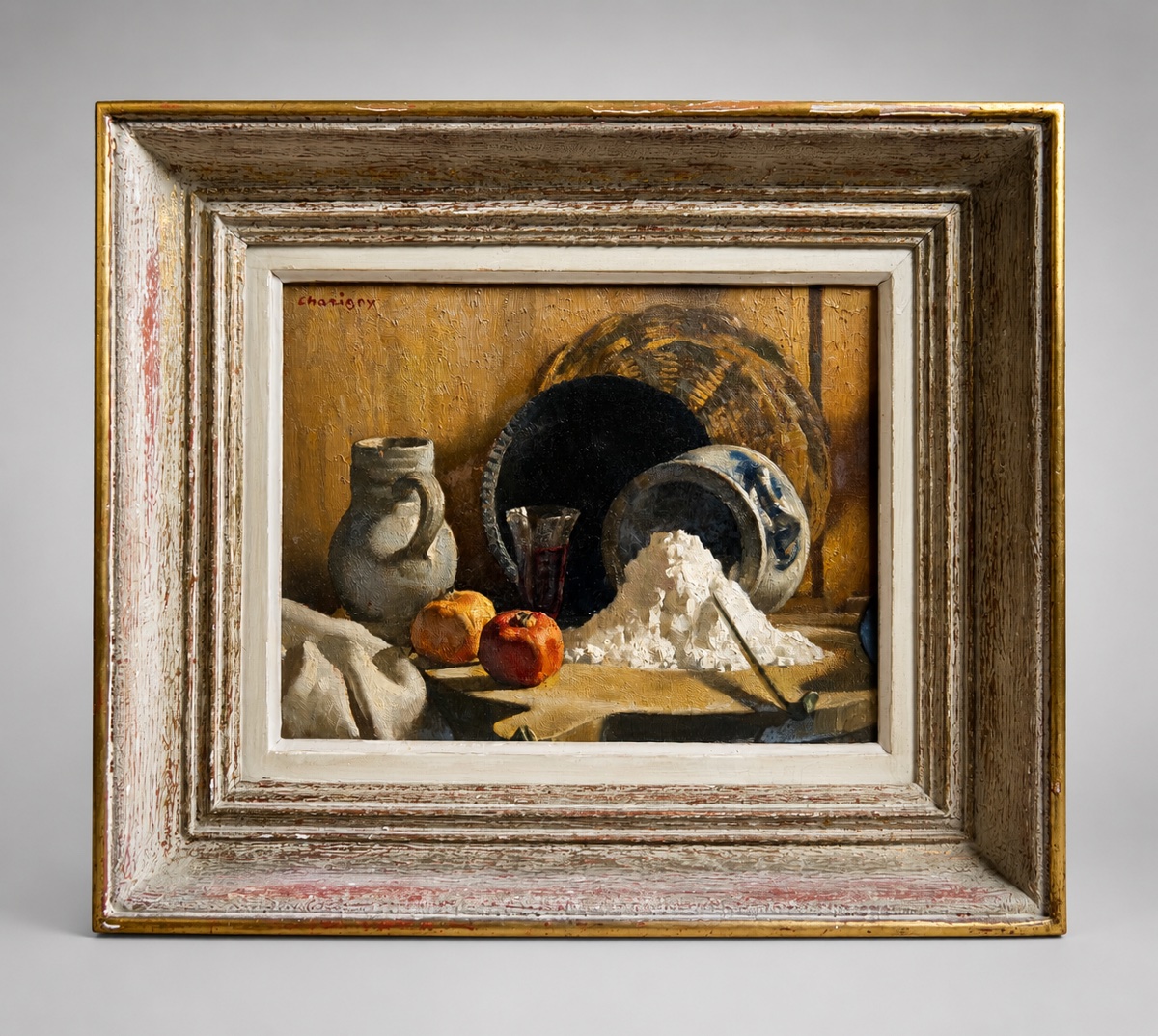 André CHARIGNY  « Nature morte à la farine et aux grenades » Franche comté - Besançon 