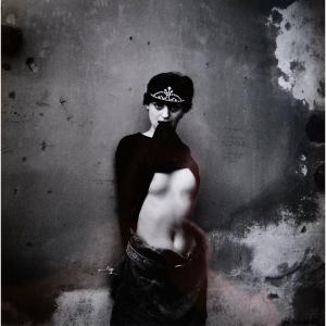Black And White Photograph By Jan Saudek "the Tiara" - Signed - 1976
