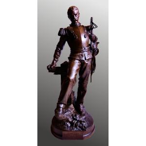 Bronze Henry DUMAIGNE "La patrie"  (officier de cavalerie - Dragon) - militaire