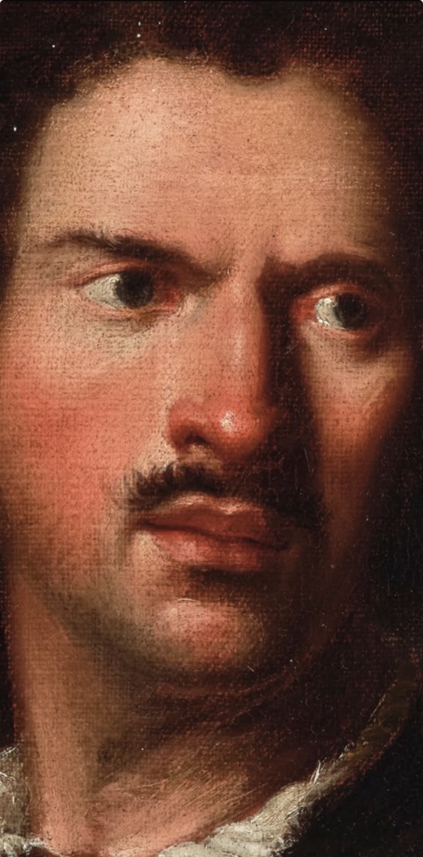 Portrait d’un homme inconnu portant une boucle d’oreille, attribué à Nicolò Cassana.-photo-2