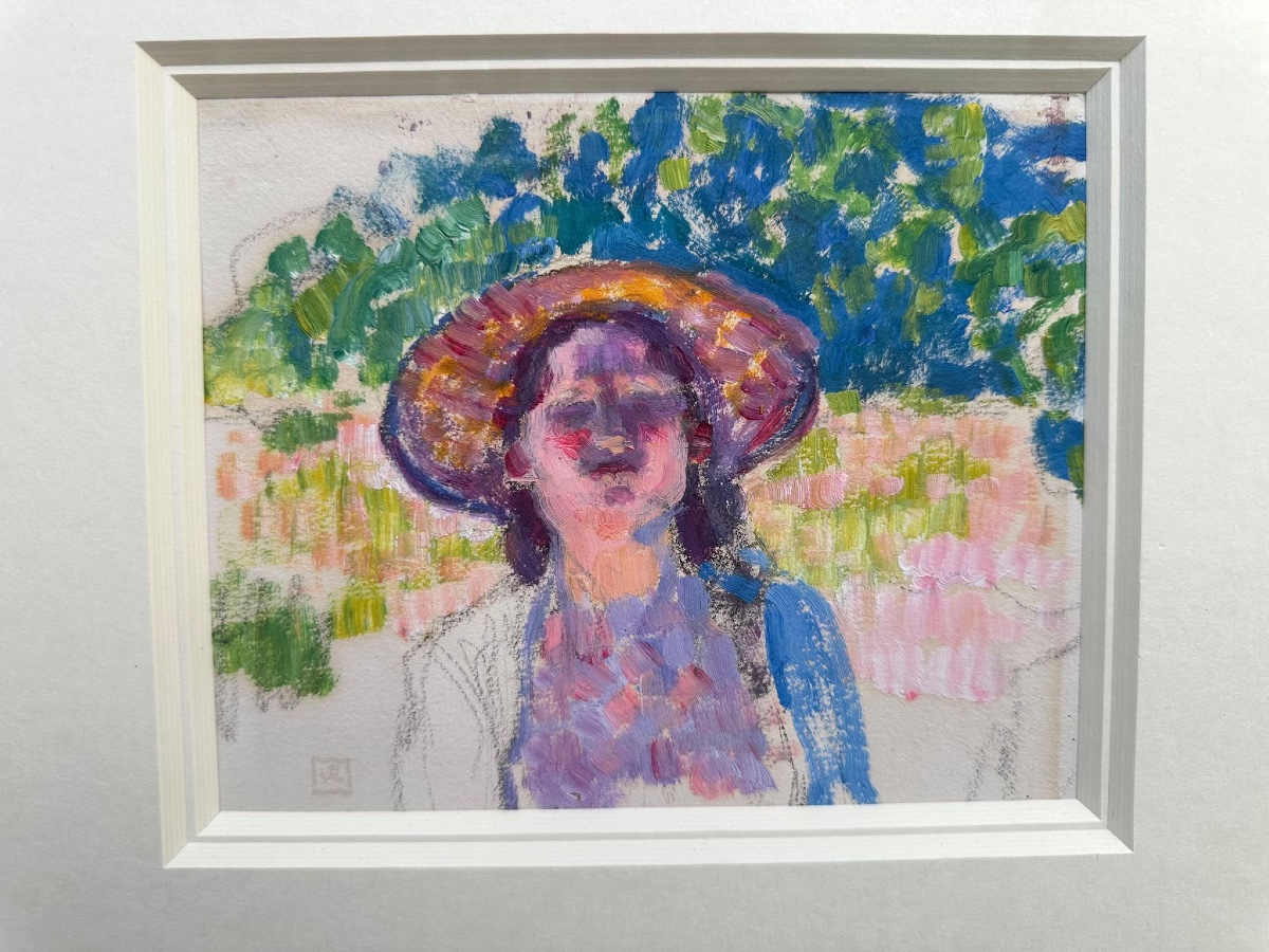 Théo van RYSSELBERGHE (1862–1926) — Jeune femme au chapeau, c. 1902-photo-2