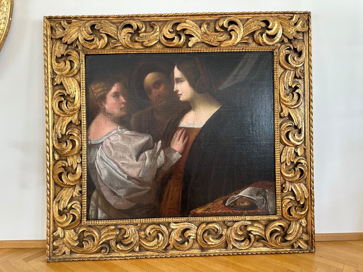 Attribué à Giovanni Cariani (1485–1547) "Triple portrait"-photo-2