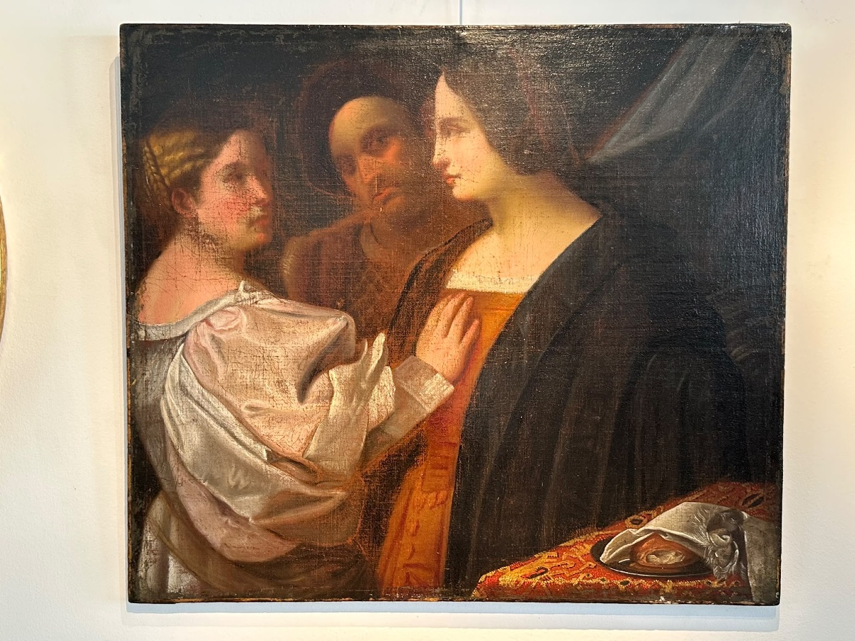 Attribué à Giovanni Cariani (1485–1547) "Triple portrait"-photo-3