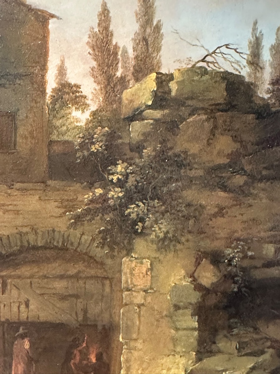 Franz De Paula Ferg (1689–1740) — Oil On Copper Depicting Animated Ruins-photo-3