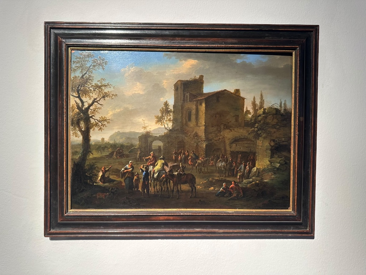 Franz De Paula Ferg (1689–1740) — Oil On Copper Depicting Animated Ruins