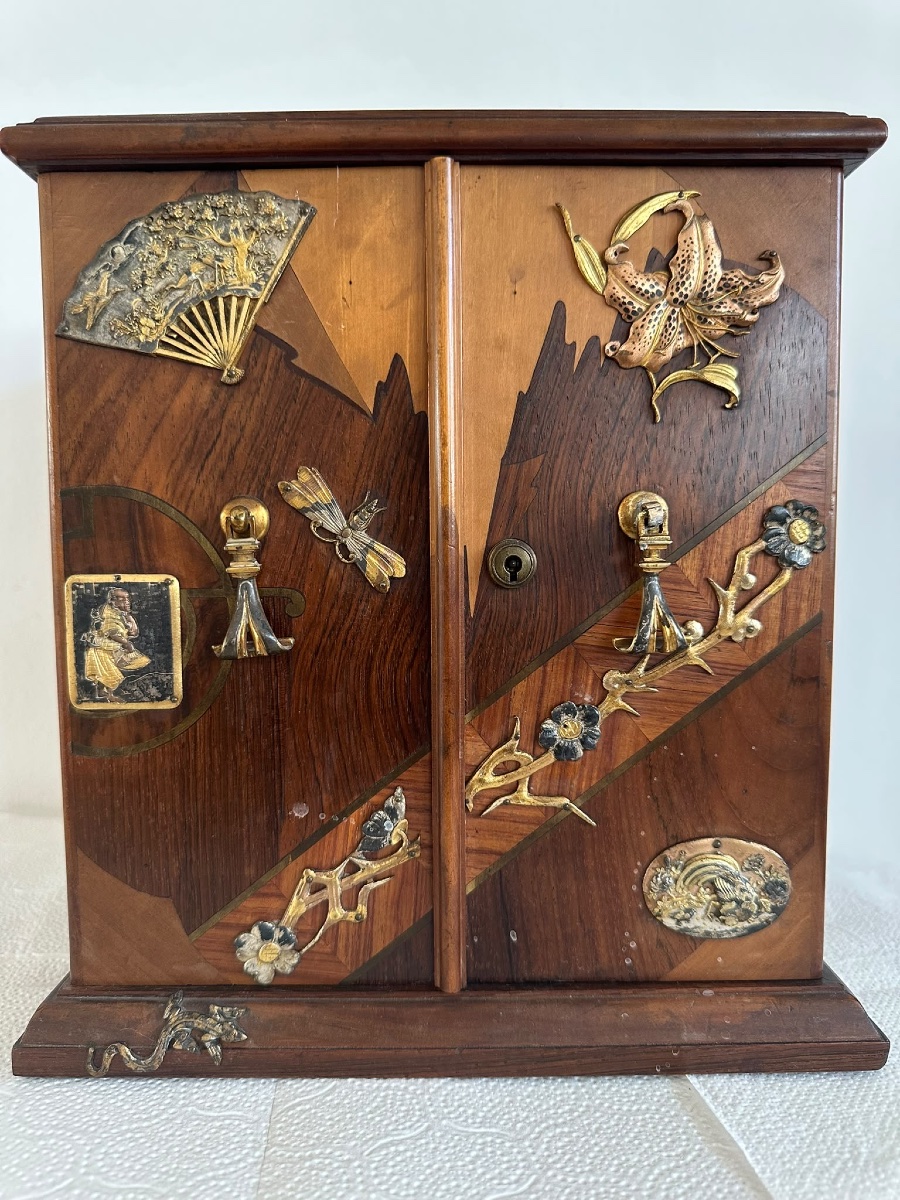Kodansu Studio – Hakone Marquetry &amp; Matsuyama Bronzes – Meiji Period-photo-1
