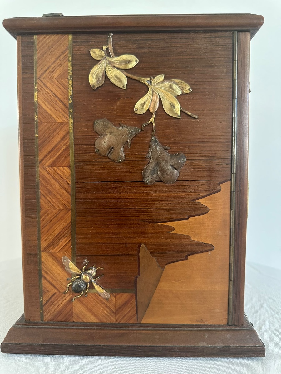 Kodansu Studio – Hakone Marquetry &amp; Matsuyama Bronzes – Meiji Period-photo-7