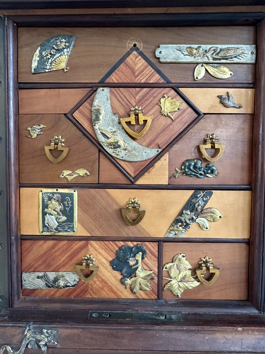 Kodansu Studio – Hakone Marquetry &amp; Matsuyama Bronzes – Meiji Period-photo-8
