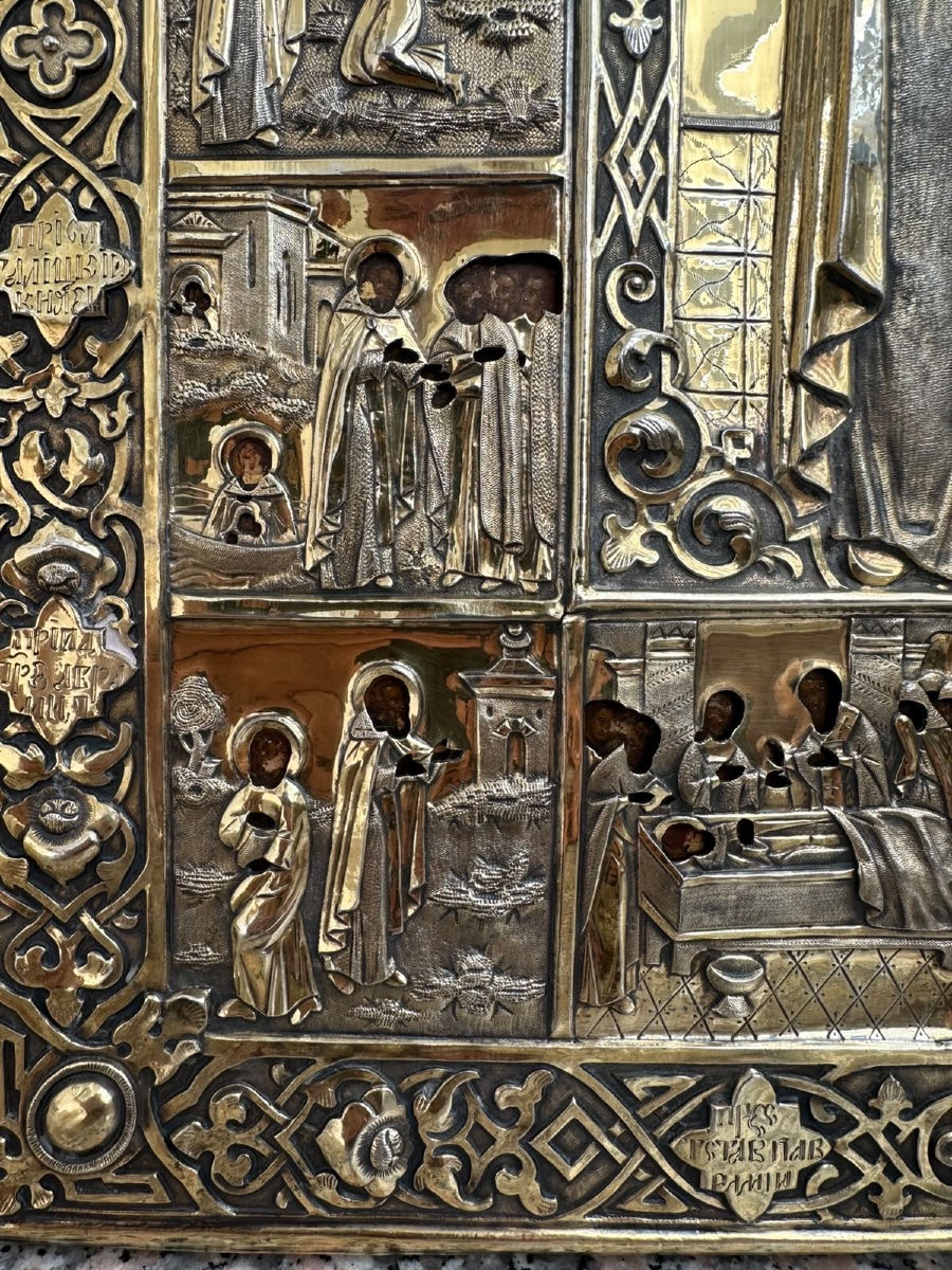 Icon Of Saint Abraham Of Galich Depicting Scenes From His Life-photo-2