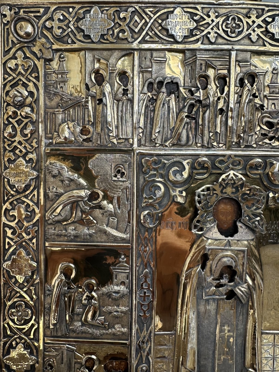 Icon Of Saint Abraham Of Galich Depicting Scenes From His Life-photo-3