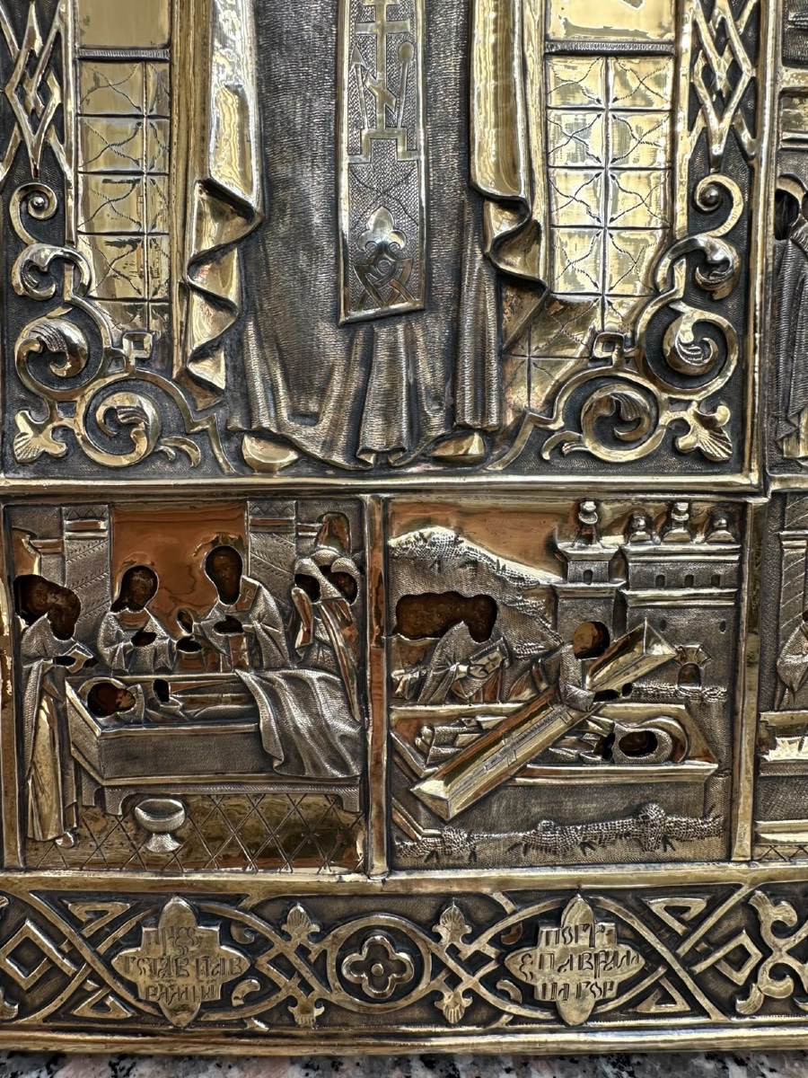 Icon Of Saint Abraham Of Galich Depicting Scenes From His Life-photo-1