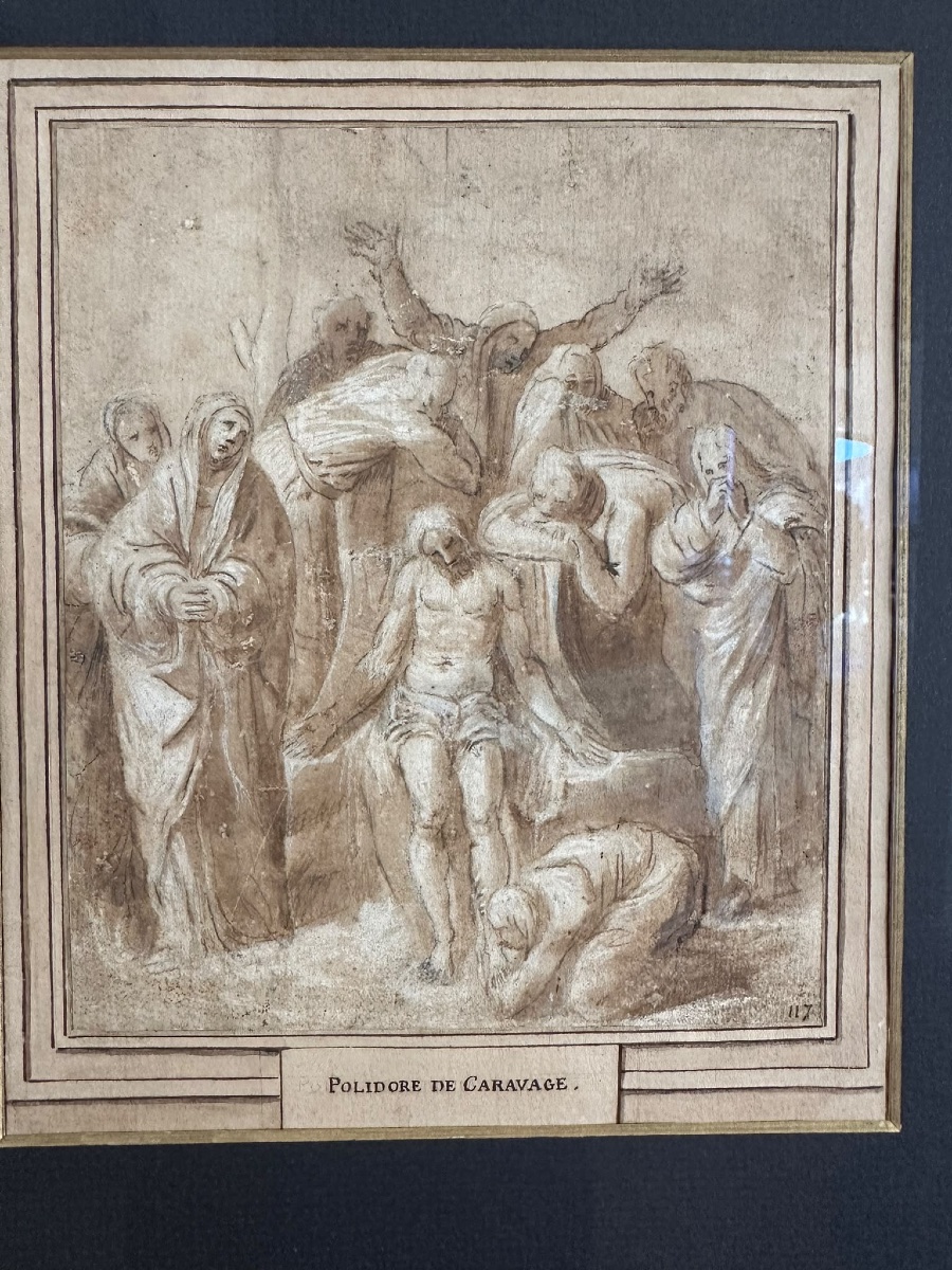 Attribué à Polidoro da Caravaggio (1499–1543) — « La Déploration du Christ ».-photo-3