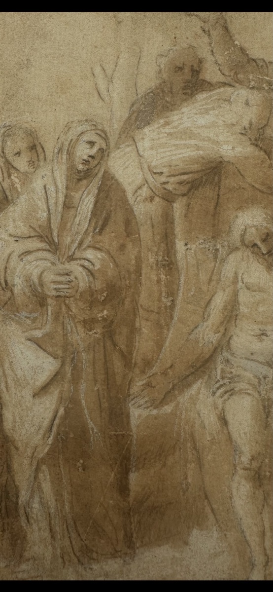Attribué à Polidoro da Caravaggio (1499–1543) — « La Déploration du Christ ».-photo-4