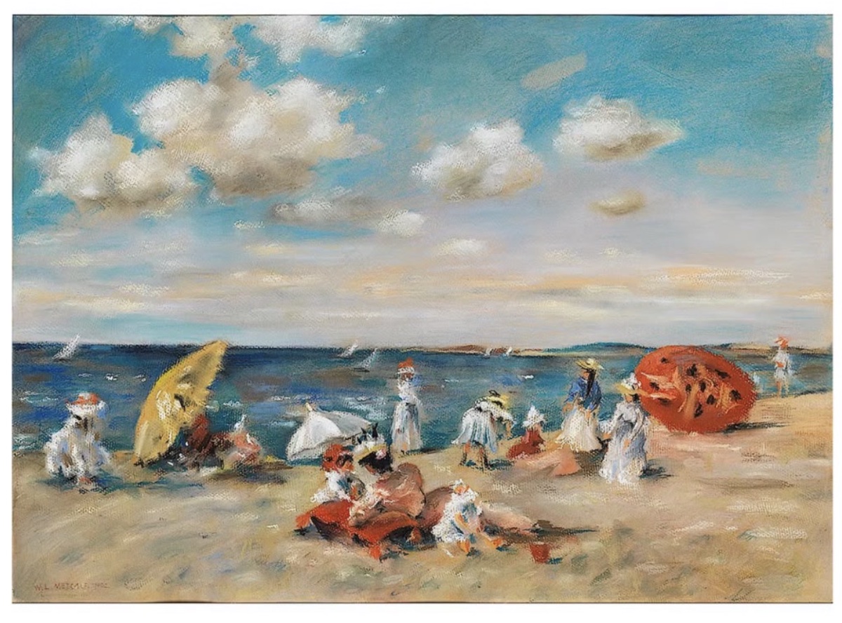 Willard Leroy Metcalf: “on The Beach At Long Island” (1902)-photo-2