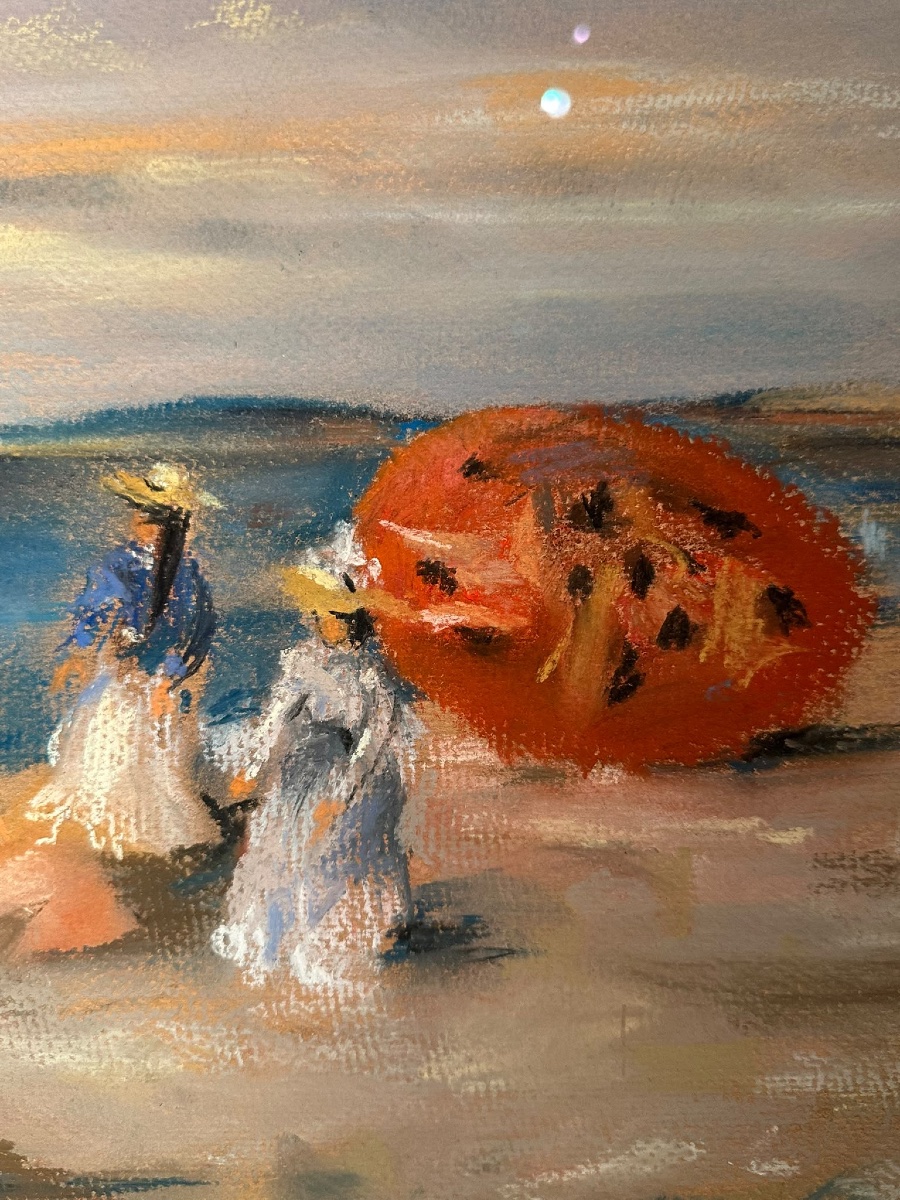 Willard Leroy Metcalf: “on The Beach At Long Island” (1902)-photo-6