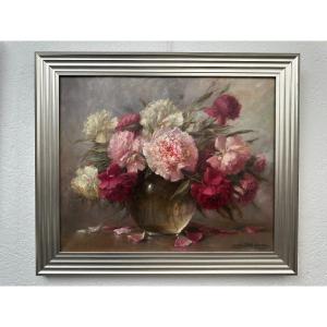 Adrienne Henczné Deák - Still Life With Peonies