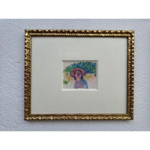 Théo van RYSSELBERGHE (1862–1926) — Jeune femme au chapeau, c. 1902