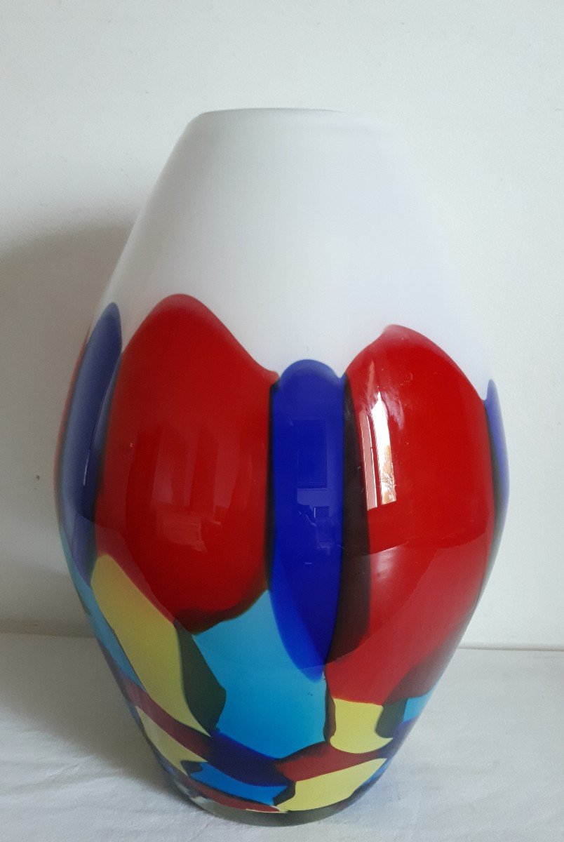Important vase en verre de Murano-photo-2