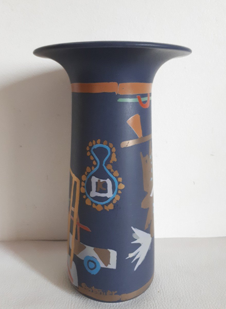 Gilbert Portanier For Rosenthal Liguria Porcelain Vase-photo-1