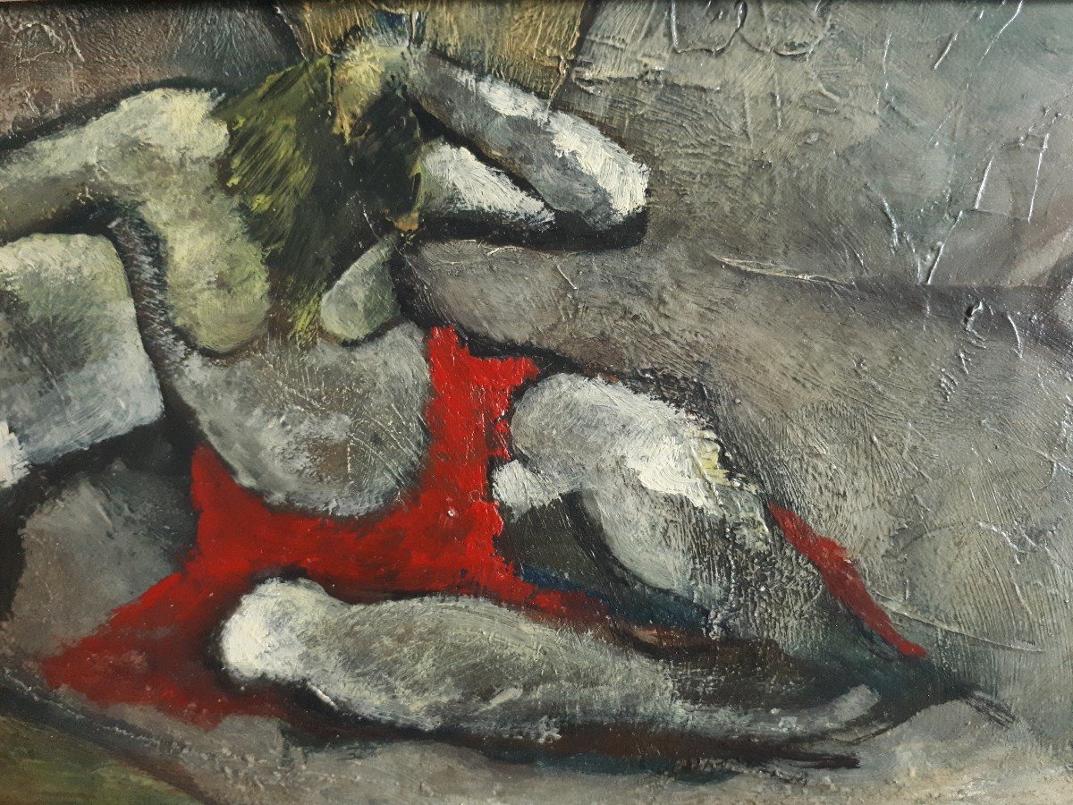 Michel Guyot (born In 1936) Oil On Canvas Female Nudes-photo-1