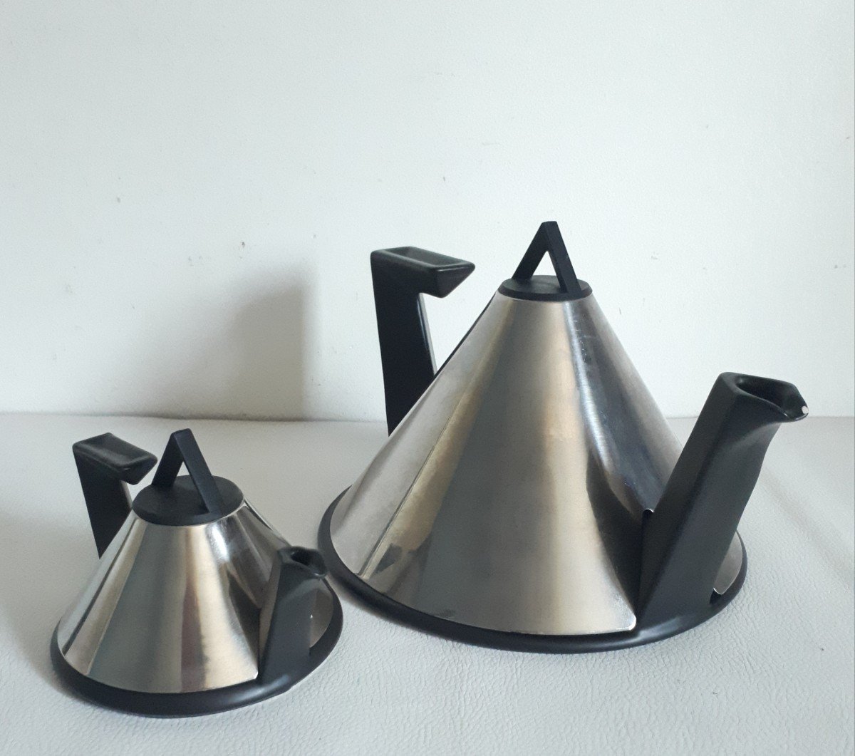 Marcel Ramond (born In 1935)  Ceramic And Metal Tea / Coffee Service Design-photo-1
