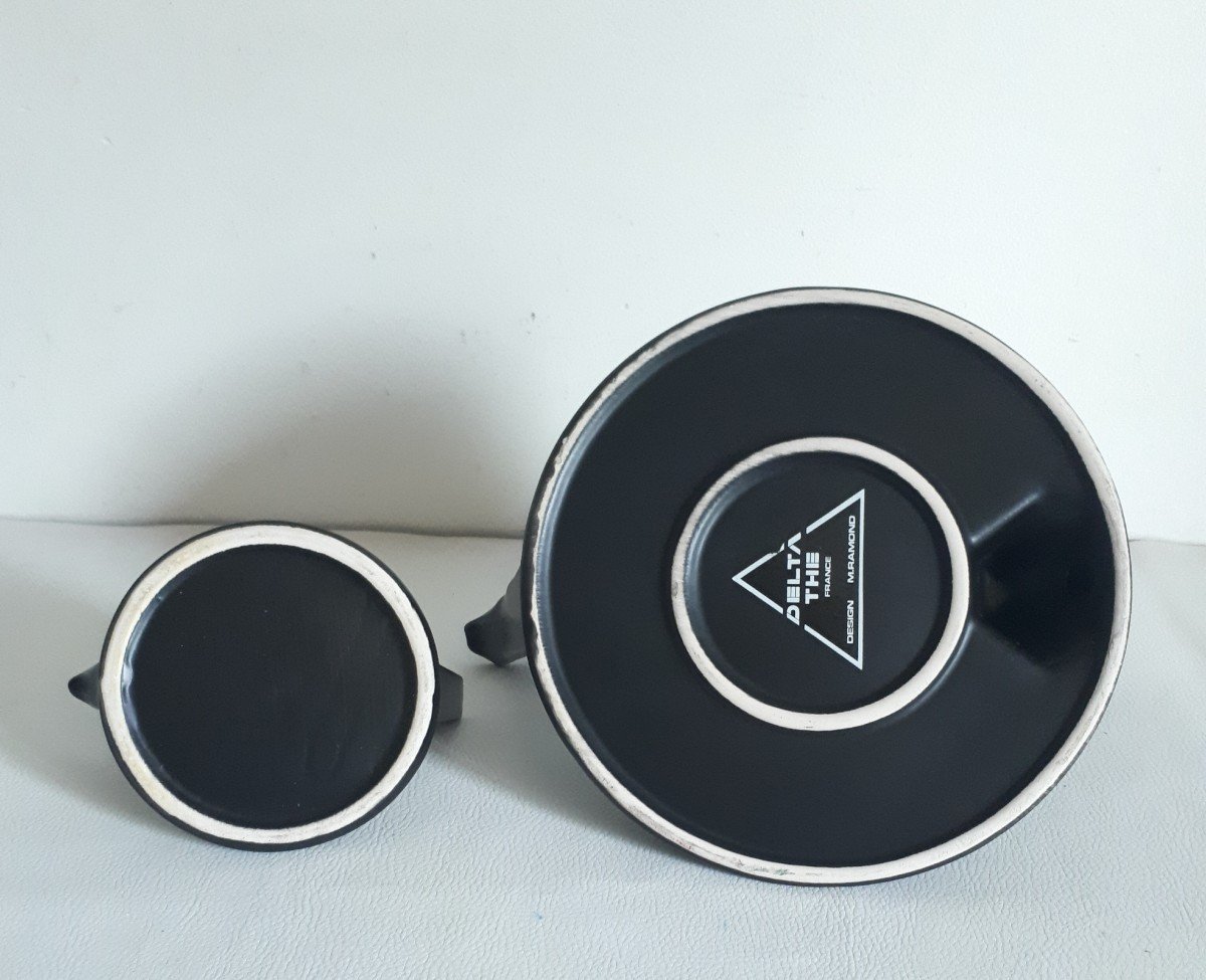 Marcel Ramond (born In 1935)  Ceramic And Metal Tea / Coffee Service Design-photo-4