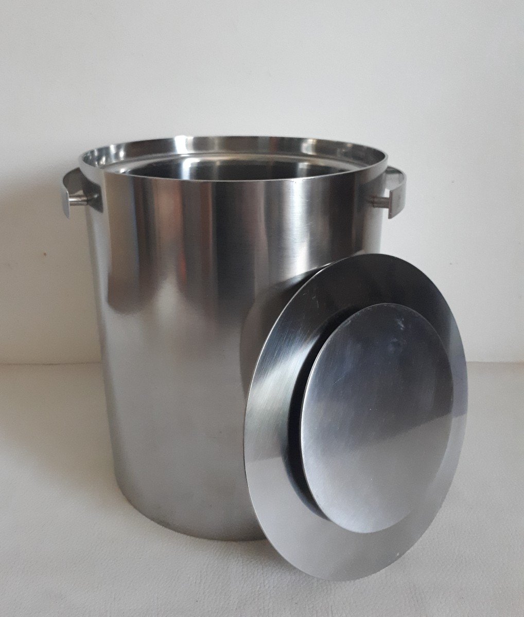 Arne JACOBSEN pour STELTON seau à champagne Cylinda-Line Danemark 1970 design-photo-2