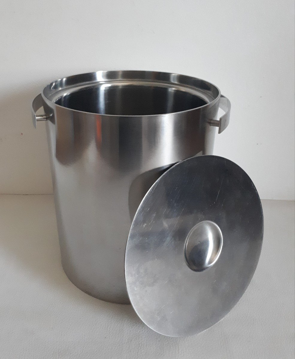 Arne JACOBSEN pour STELTON seau à champagne Cylinda-Line Danemark 1970 design-photo-3