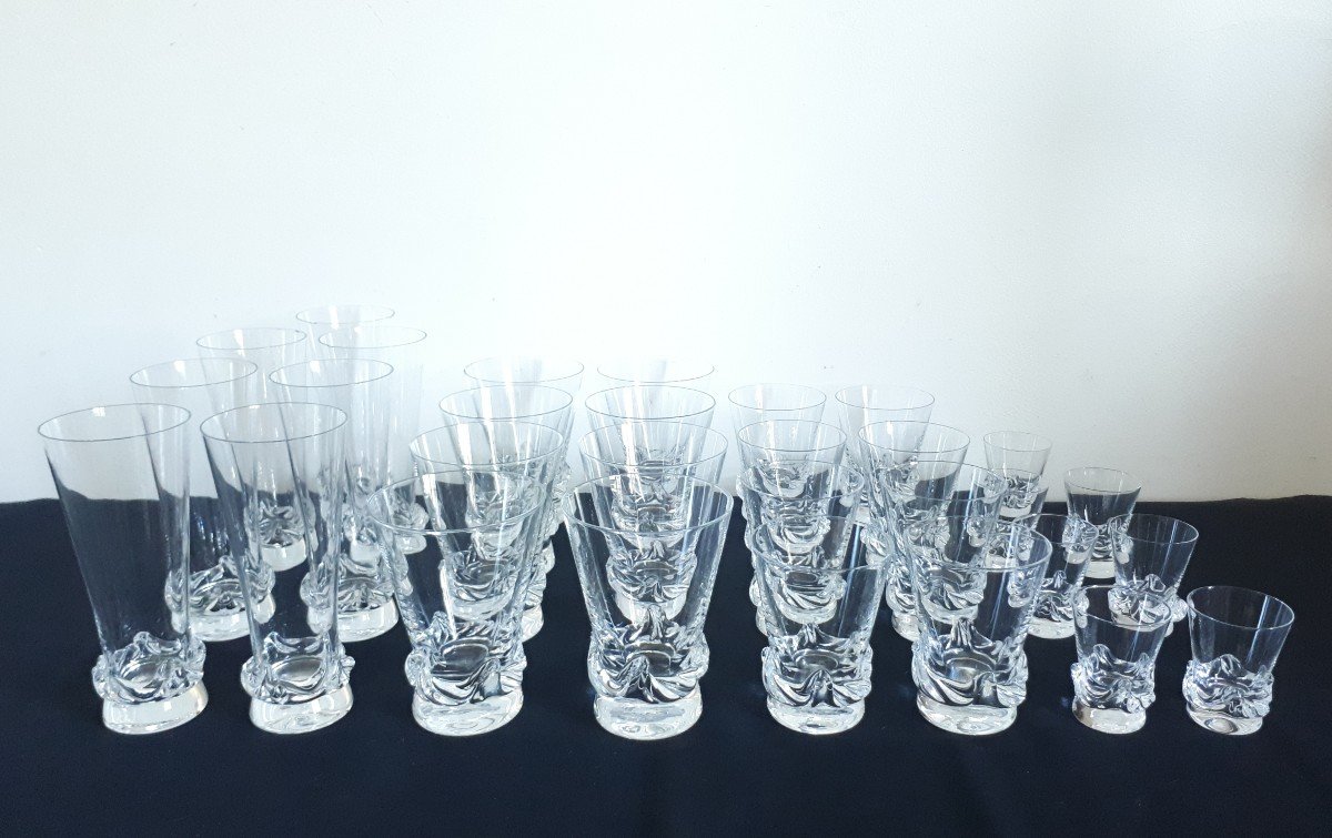 Cristallerie DAUM service de verres en cristal modèle Sorcy