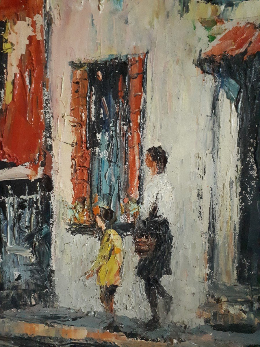 Jean Bousquet View Of Bandol Côte d'Azur Oil On Canvas-photo-2