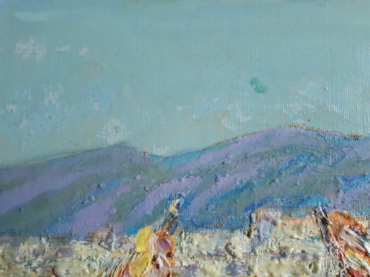Mario PASSARELLI (né en 1930) port provençal méditerranéen huile sur toile-photo-5
