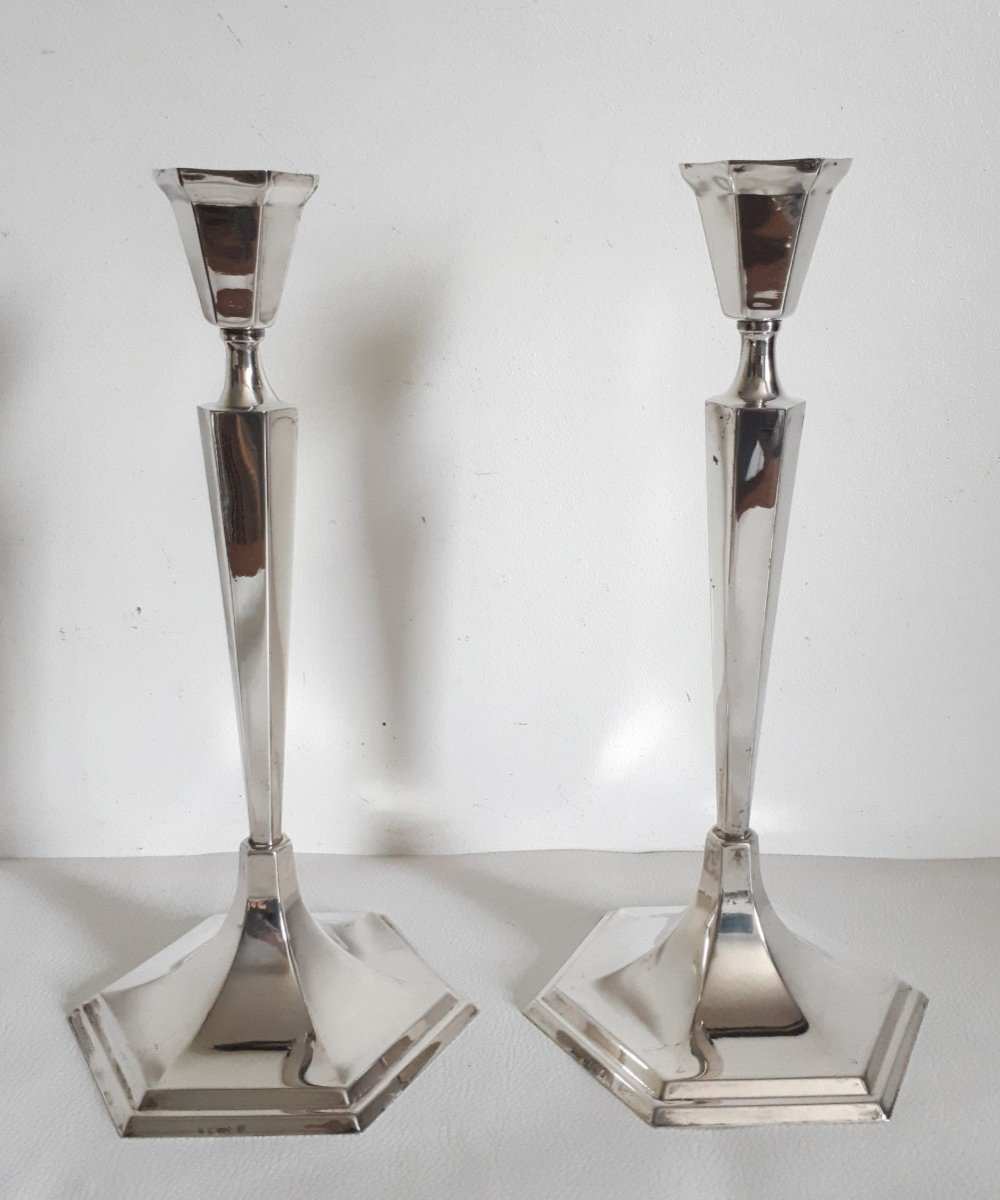 Pair Of Silver Candlesticks-photo-2