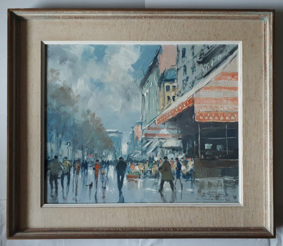 Gerhard Cohn Roemers (1900-1965) View Of Paris The Champs Elysées Oil On Canvas