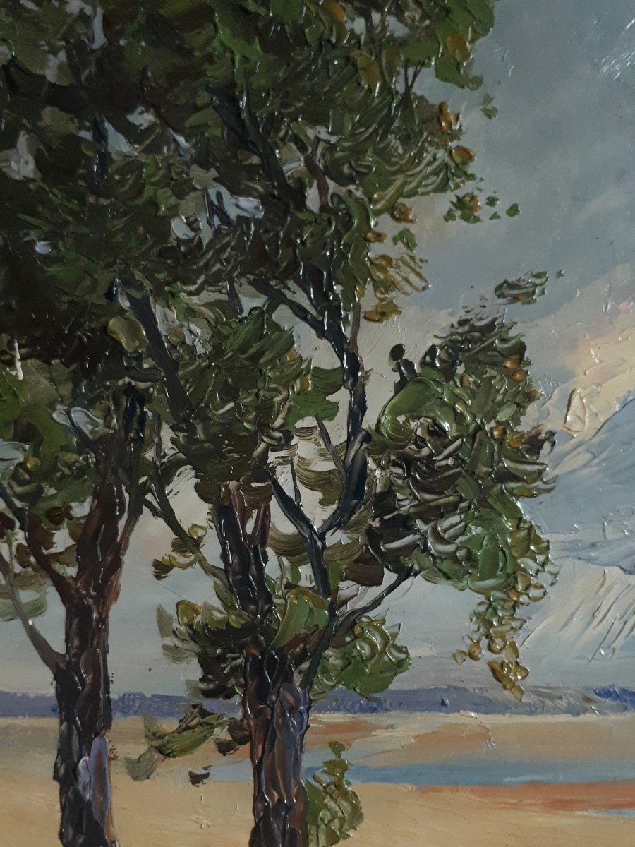 Henry JUILLARD (1880-1968) huile Le Mont Saint-Michel depuis Saint-Léonard -photo-3