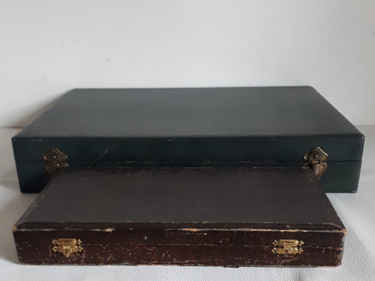 CHRISTOFLE ménagère 48 pièces 12 couverts modèle Rubans croisés style Louis XVI métal argenté-photo-8