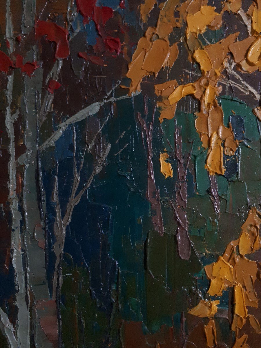Josh Jack Silburt (1914-1991) Oil On Panel Autumn Landscape Algonquin Park Canada-photo-4