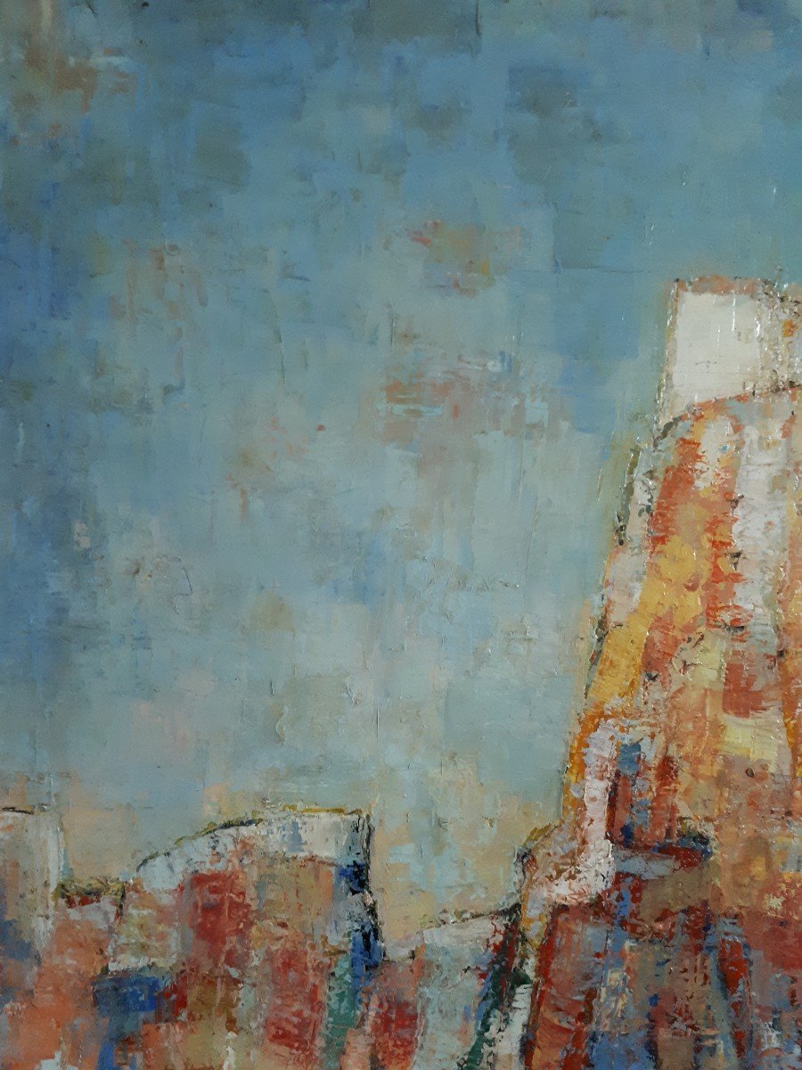 Alfred Levy Alvy (1915-1970) Les Baux De Provence Oil On Canvas 1958-photo-1
