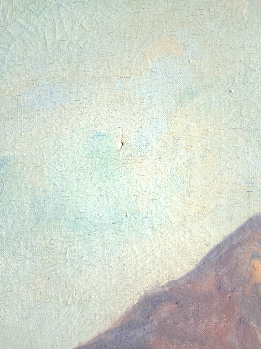 Huile sur toile paysage de montagne rivière torrent Alexandre Altmann-photo-4