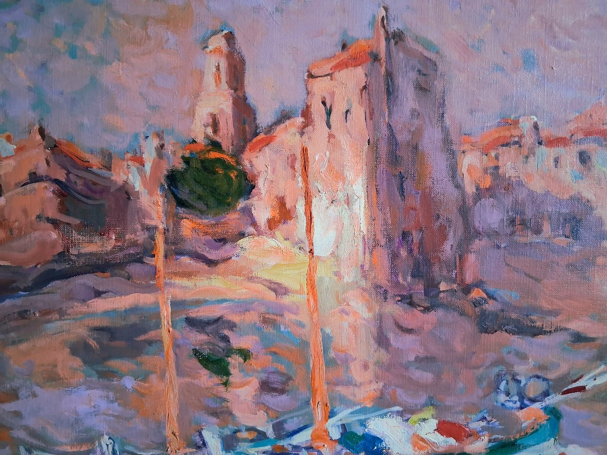 Robert Delval (born In 1934) Saint-tropez 1971 Oil On Canvas Marine-photo-4