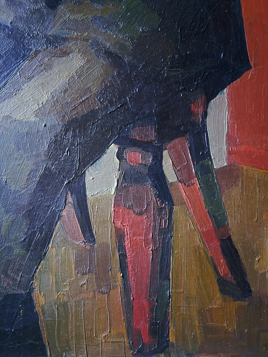 Michel Paquet (1948-1990) Portrait Of A Seated Man Canada Quebec-photo-4