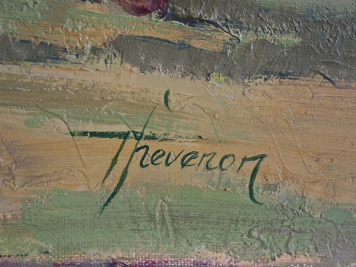 Jean Thevenon (1930-2019) Oil On Canvas Polo Players-photo-5