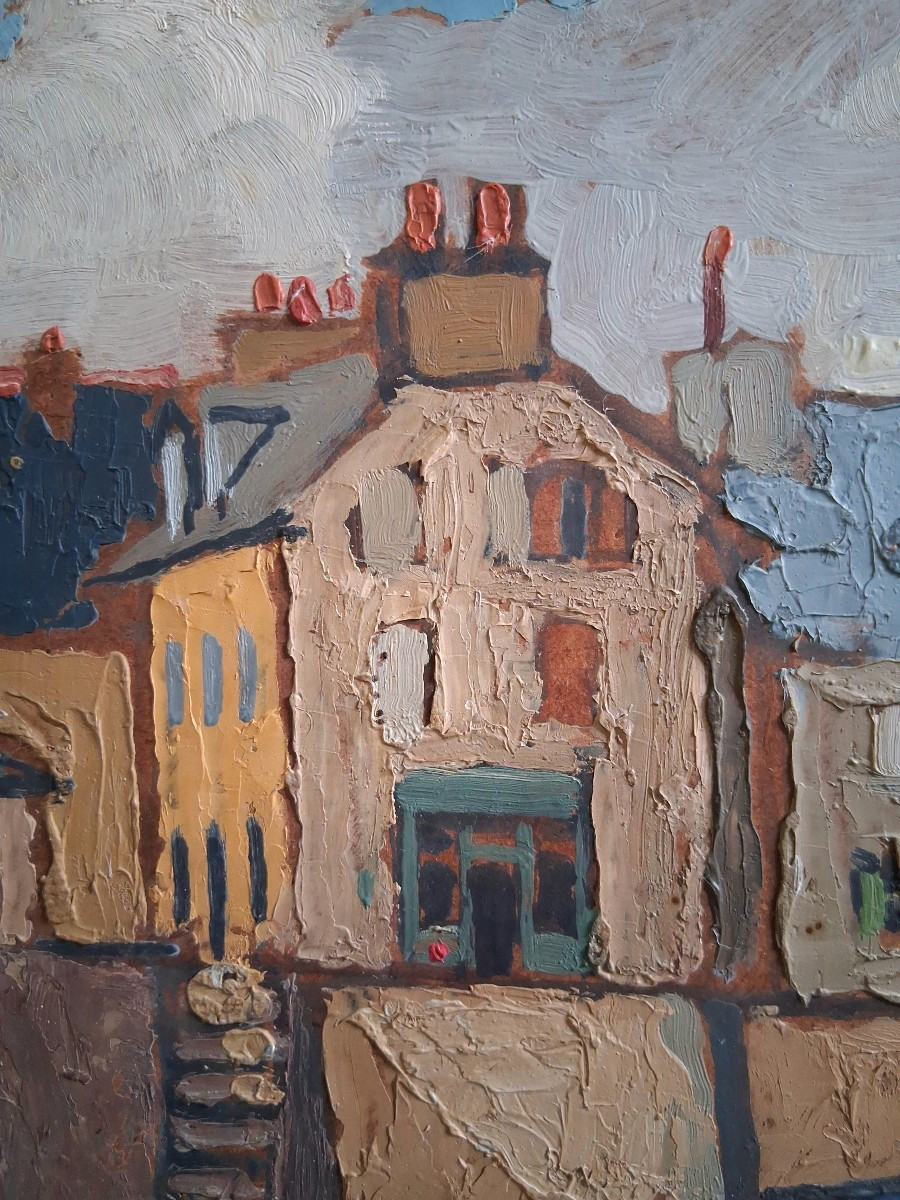 François Desnoyer (1894-1972) Oil On Panel Port Boats At The Quay-photo-3
