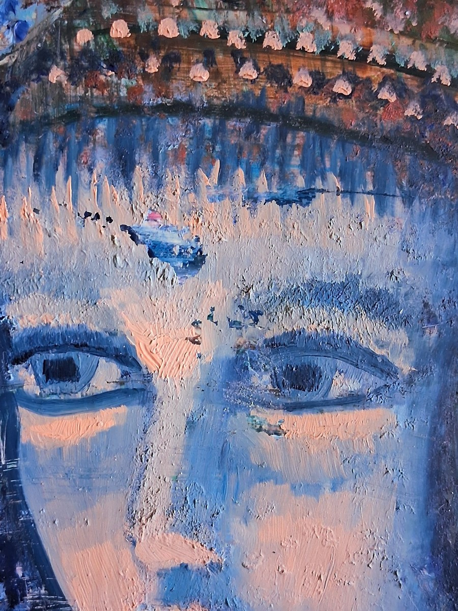 Joseph PALANDRI dit PAJO (né en 1928) huile sur toile personnages lyre violon-photo-5