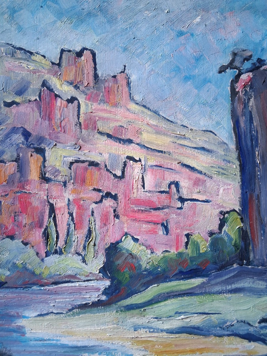 R. Anchierri Oil On Panel Landscape 1930/1940-photo-4