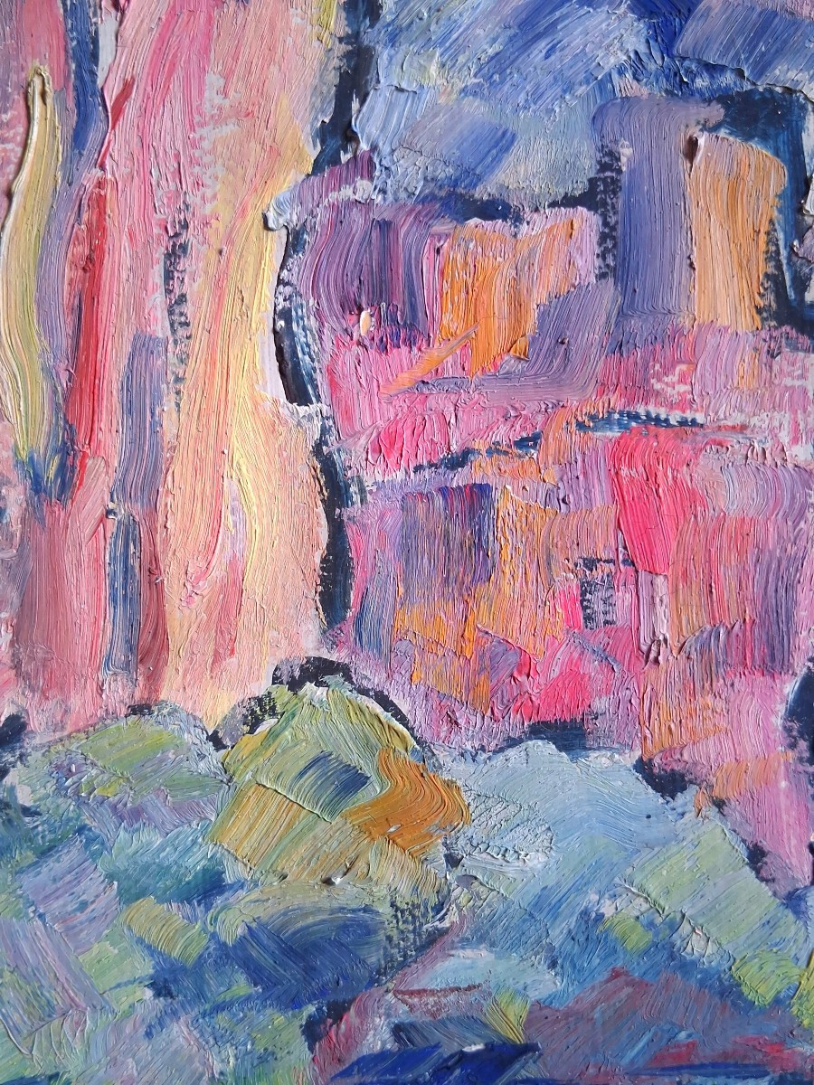 R. Anchierri Oil On Panel Landscape 1930/1940-photo-2