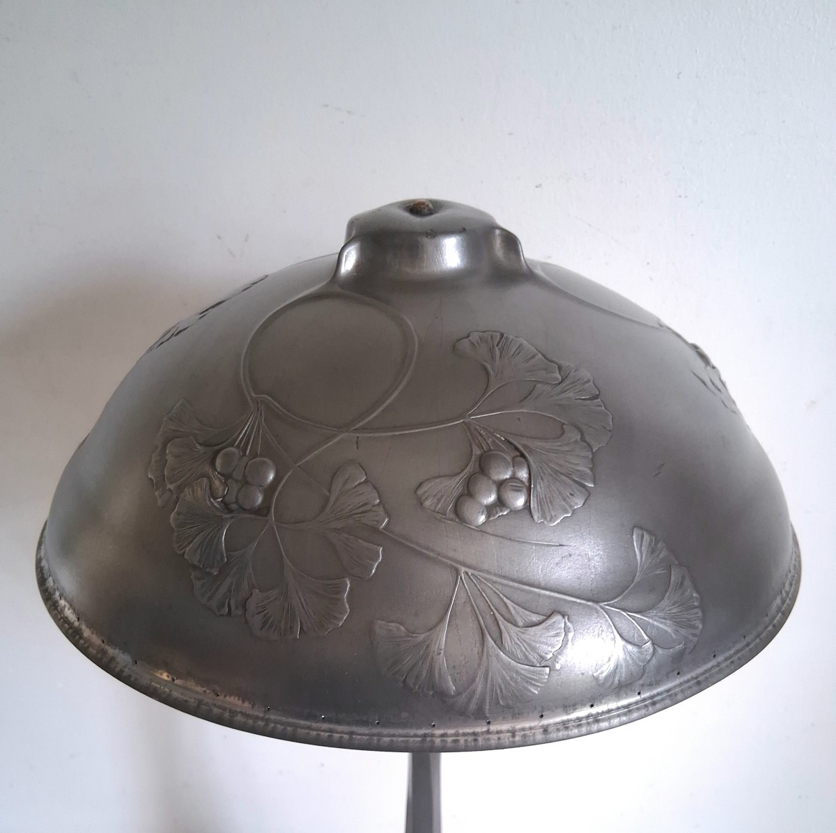 Hugo LEVEN pour KAYSERZINN lampe en étain 1900 Art Nouveau-photo-1