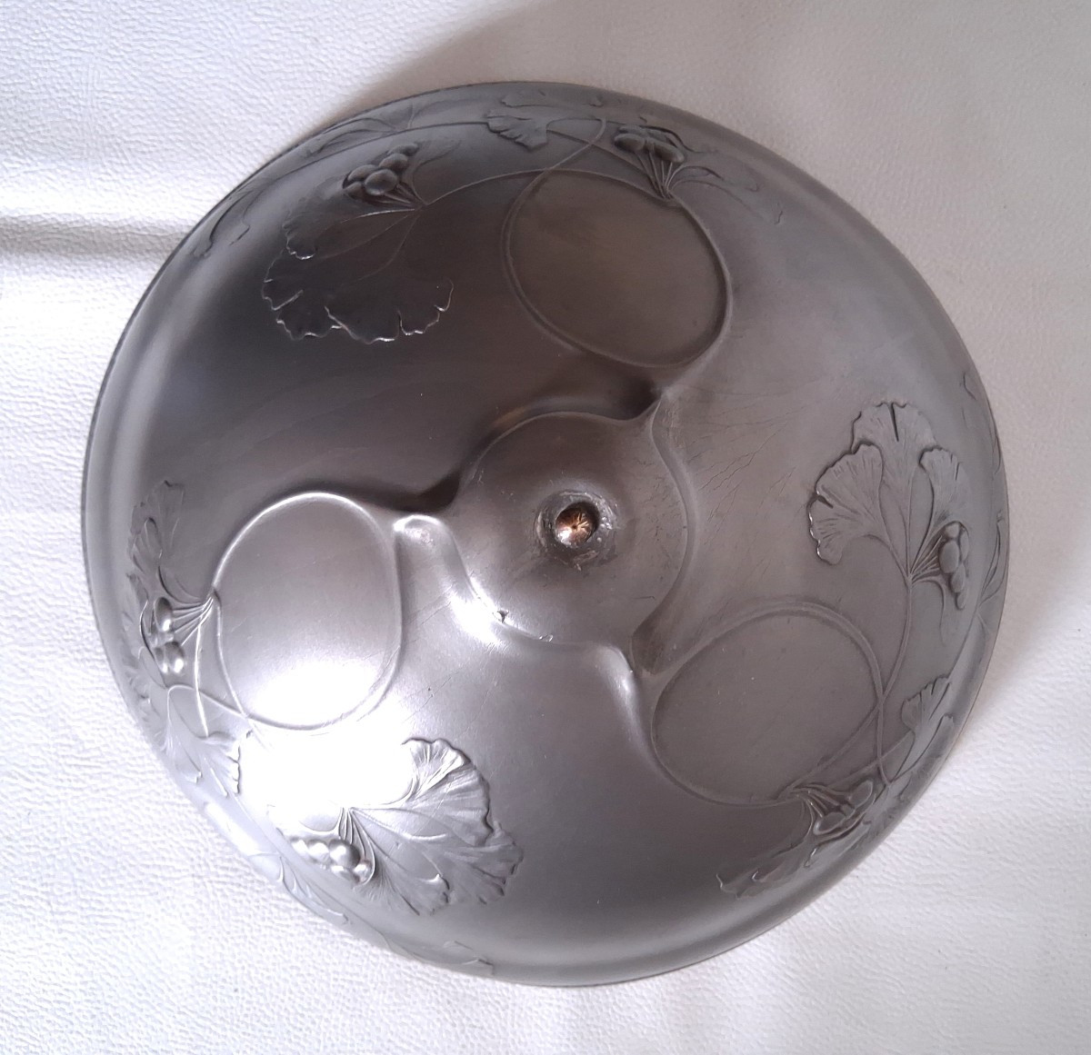 Hugo LEVEN pour KAYSERZINN lampe en étain 1900 Art Nouveau-photo-3